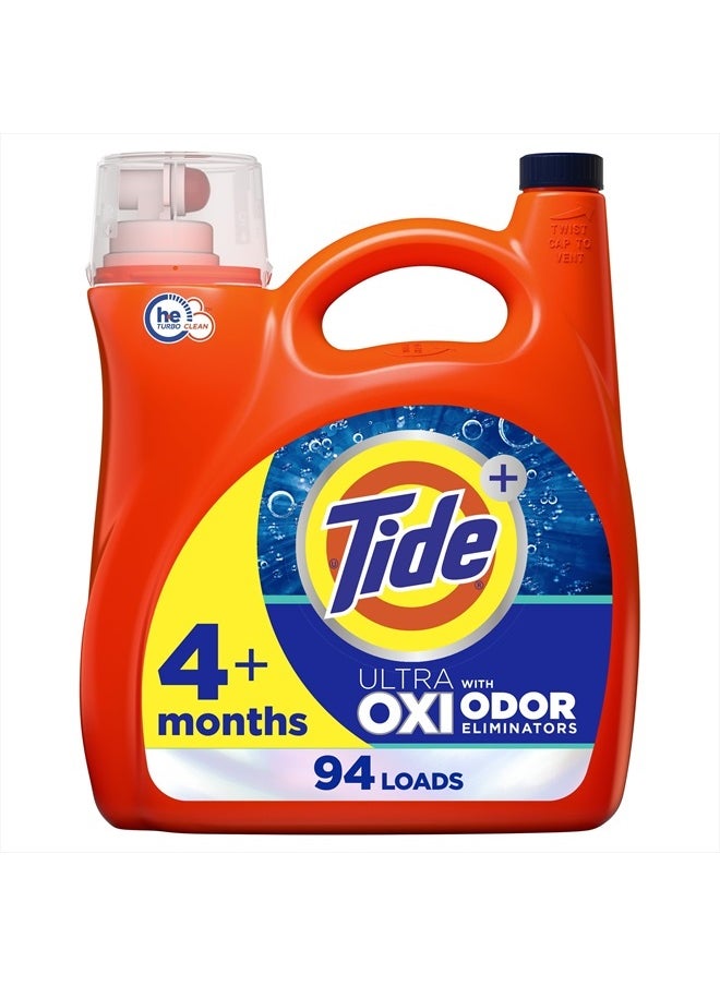 Tide Ultra OXI with Odor Eliminators Liquid Laundry Detergent For Visible and Invisible Dirt 94 Loads, 132 fl oz  - Image 1