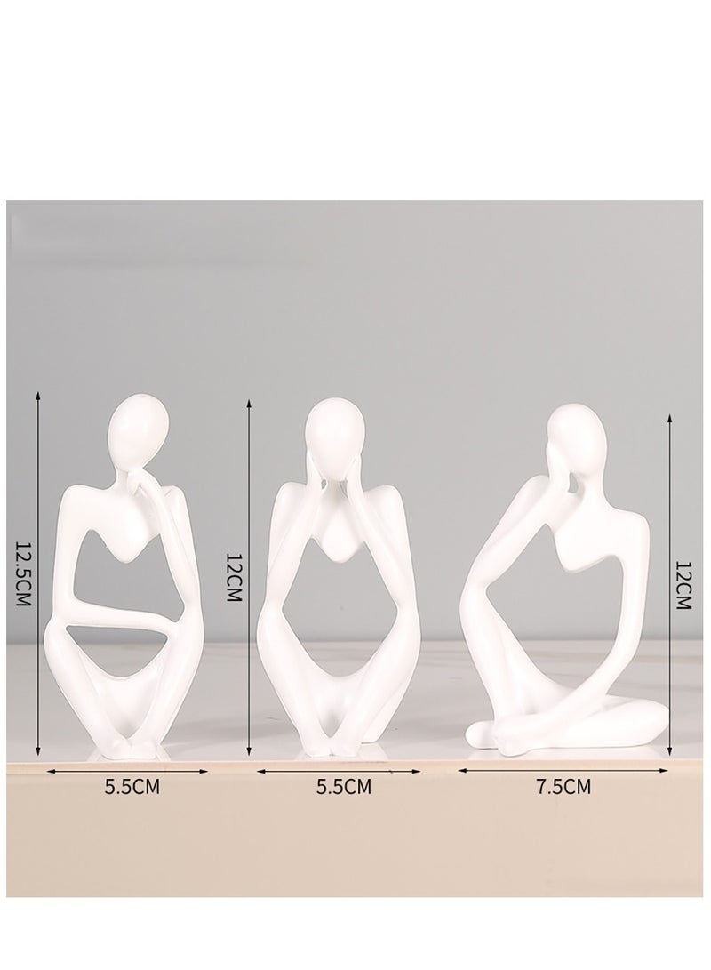 3 piece Set of Mini Multicolored Abstract Human Figure Ornaments, Adding an Artistic Touch to Your Spac - Image 2