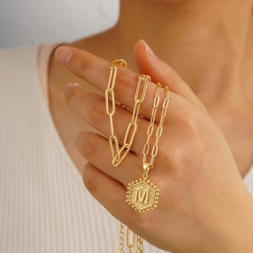 M MOOHAM Layered Initial Necklaces for Women - Cute Letter Initial J Necklace Dainty Layered Necklaces for Women Gifts - Image 5