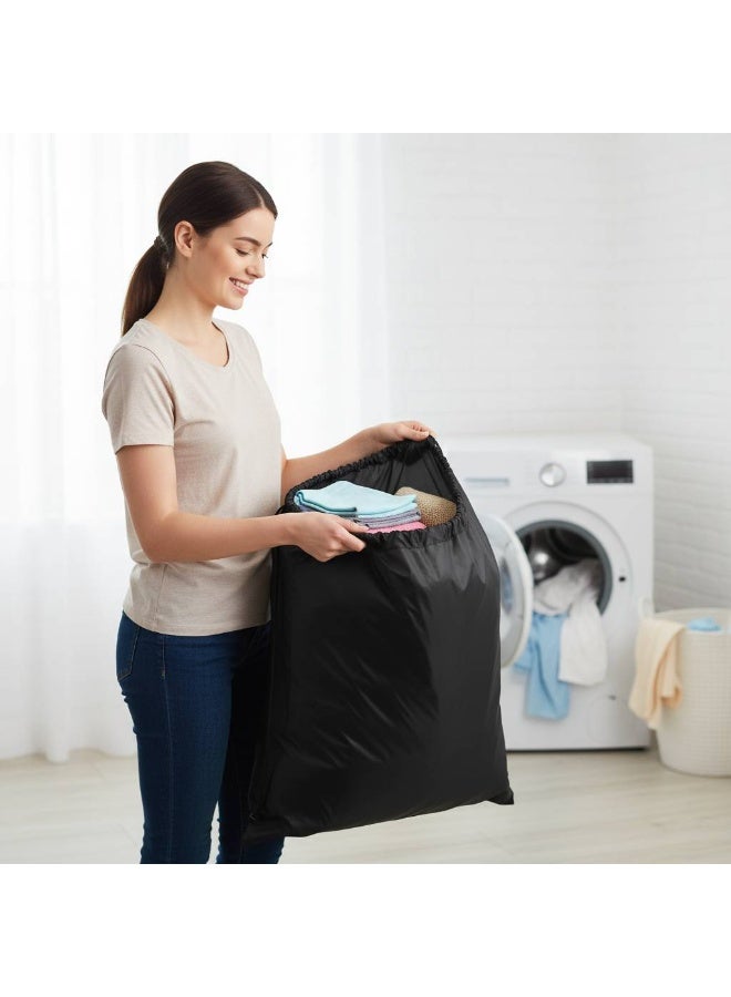AceLuste 3PCS Laundry Bag, 90x60cm Extra Large Hamper Liner, Laundry Sacks with Drawstrings Heavy Duty Dirty Clothes Storage Bag for Laundry Home Dorm (Blue/Black/Gray, Tear-Resistant) - Image 3