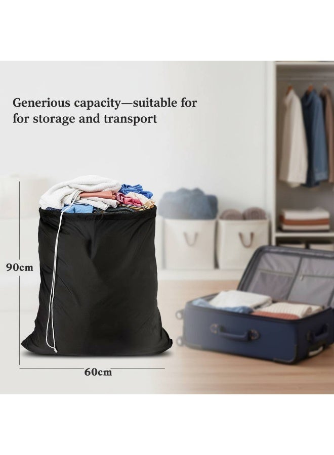 AceLuste 3PCS Laundry Bag, 90x60cm Extra Large Hamper Liner, Laundry Sacks with Drawstrings Heavy Duty Dirty Clothes Storage Bag for Laundry Home Dorm (Blue/Black/Gray, Tear-Resistant) - Image 4