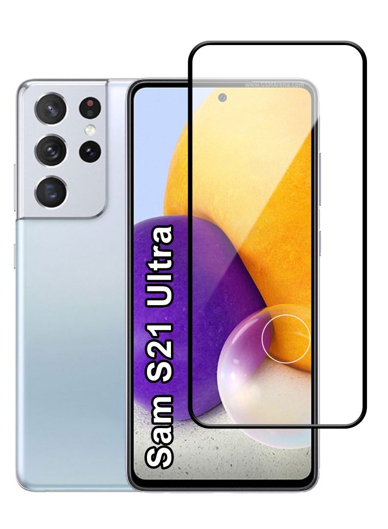 Case Up Screen Protector For Samsung Galaxy S21 Ultra 9H Hardness Tempered Glass Film, Bubble Free Easy Installation, Full Coverage, Anti Scratch And Touch Sensitive - Image 1