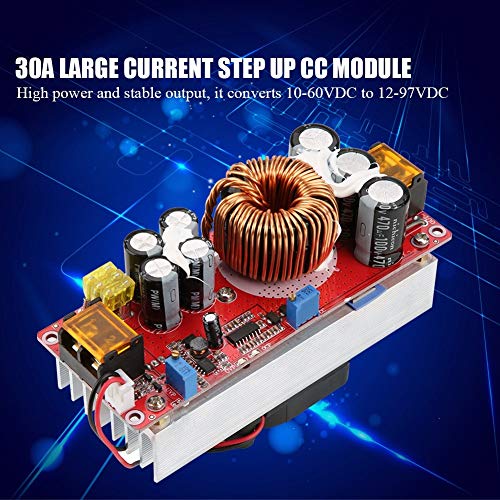 Jadeshay 1500W DC-DC Boost Converter 10-60V to 12-97V Step Up Voltage Regulator Module - 30A CC CV Power Supply for Solar LED Charging, Non-Isolated High Efficiency - Image 2