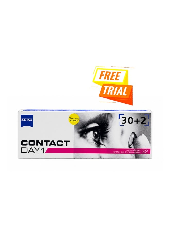 زايس عدسات ZEISS Contact Day 1 اللاصقة للاستخدام اليومي (32 عدسة) + زوج تجريبي مجاني - Image 1
