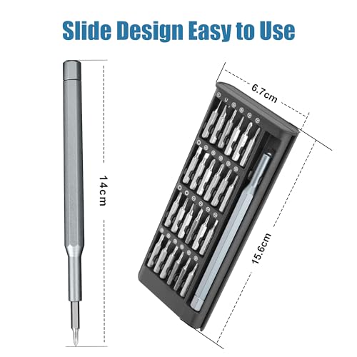 Silbingan 24-in-1 Professional Precision Magnetic Screwdriver Set, Small Screw Driver Set Kit for Fixing Electronics, Mini Tool Kits for Computer Repair, Phone, Watch, Laptop, PCs, Eyeglass- Alloy Tool Steel - Image 3