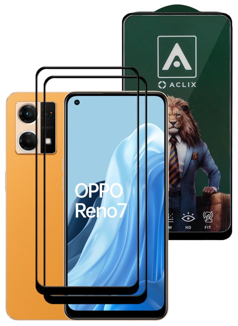 ACLIX 3 Pieces Antistatic ESD Dustproof Premium Quality High Definition Tempered Glass Screen Protector Designed For Oppo Reno7 - Image 1