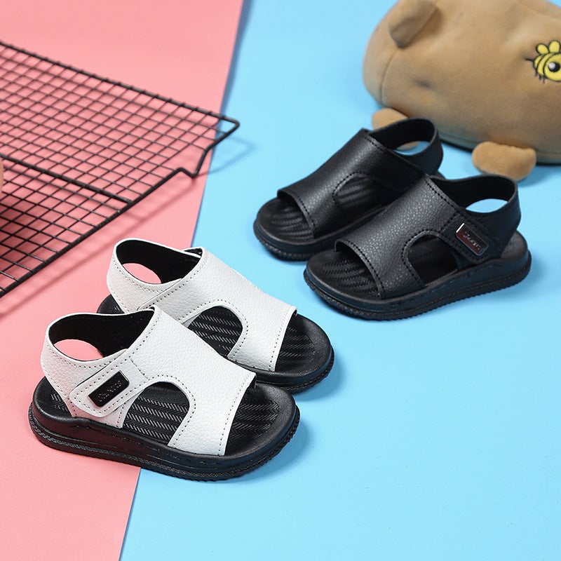 Baby Sandals Children'S Beach Shoes Sandals Fashion Wear-Resistant White Non-Slip Leather Beach Shoes - Image 5