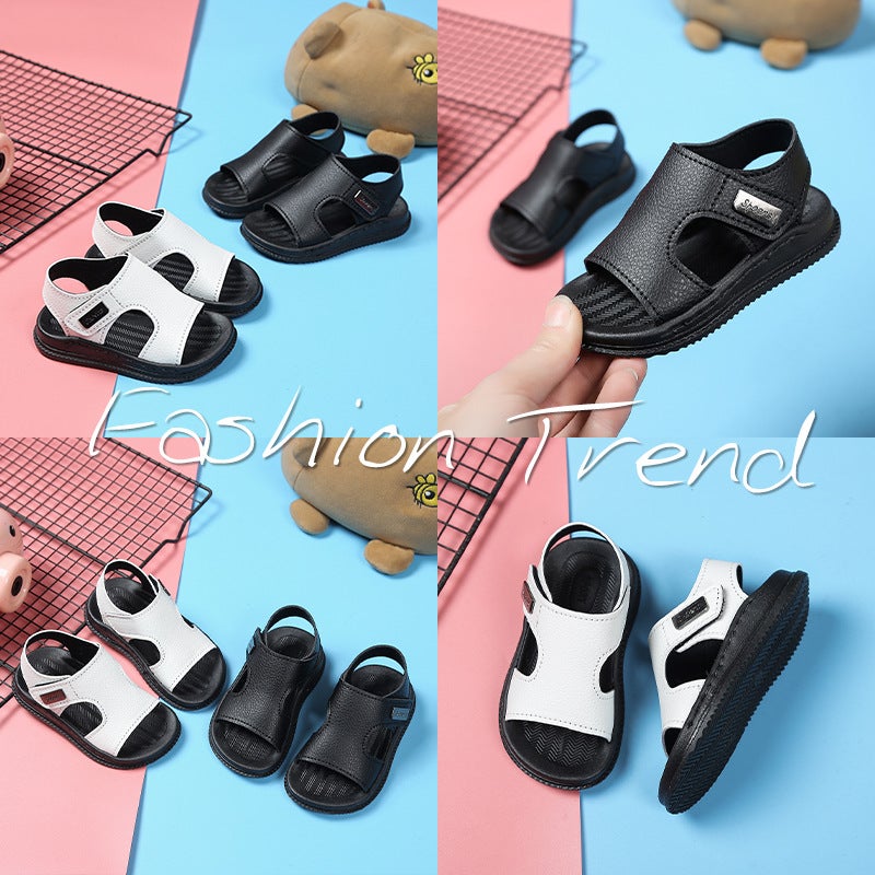 Baby Sandals Children'S Beach Shoes Sandals Fashion Wear-Resistant White Non-Slip Leather Beach Shoes - Image 4