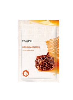 MOOYAM Honey Facial Mask Sheet Moisturizing Hydrating Face Mask Soothing Firming Facial Mask, 1pcs