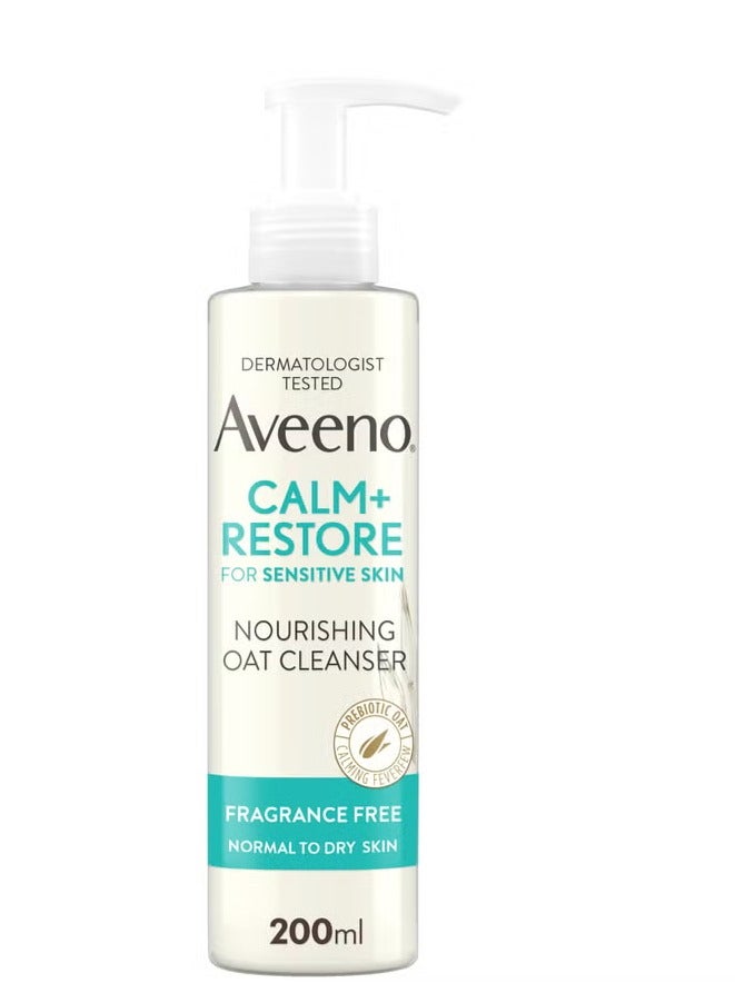 Aveeno Face Calm and Restore Nourishing Oat Cleanser 200ml - Image 1