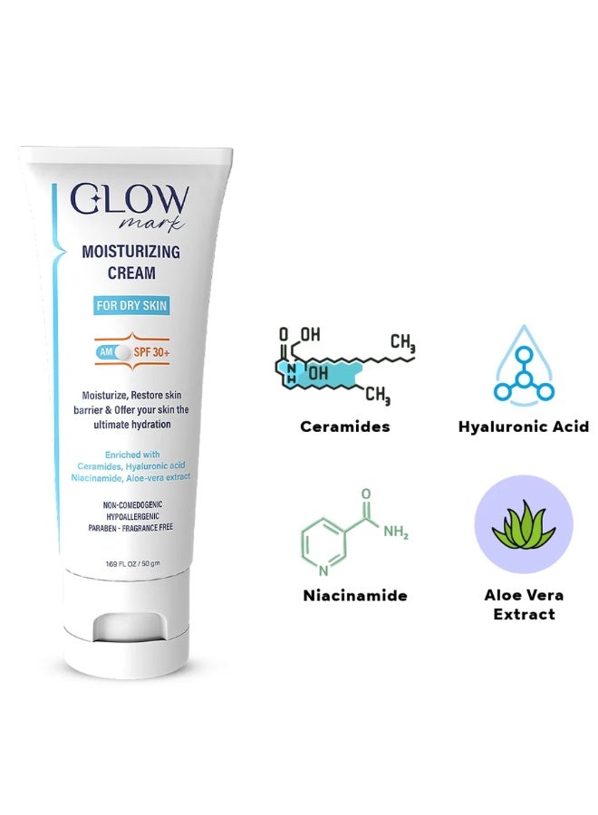 Glow Moisturizing Cream SPF30 For Dry Skin - 50GM - Image 2