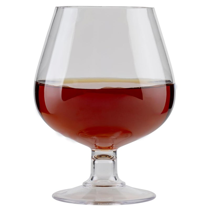 Get G.E.T. BRA-2-PC-CL-EC 16 oz. Plastic Brandy Glasses, Break Resistant Dishwasher Safe Polycarbonate (Pack of 4), Medium - Image 1