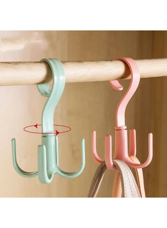 360 Rotatable Closet Hook Multifunctional Organizer For Bags Scarves Belts Random Color - Image 4