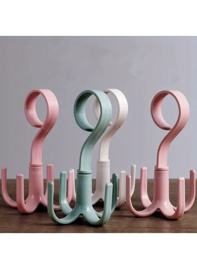 360 Rotatable Closet Hook Multifunctional Organizer For Bags Scarves Belts Random Color - Image 3