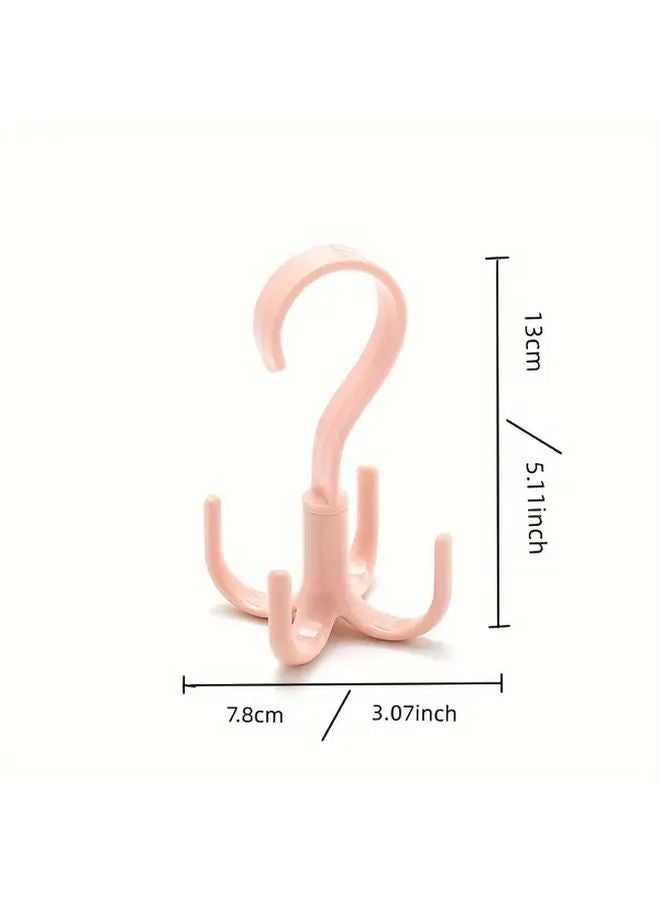 360 Rotatable Closet Hook Multifunctional Organizer For Bags Scarves Belts Random Color - Image 5