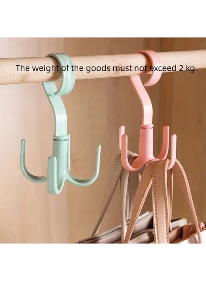 360 Rotatable Closet Hook Multifunctional Organizer For Bags Scarves Belts Random Color - Image 2