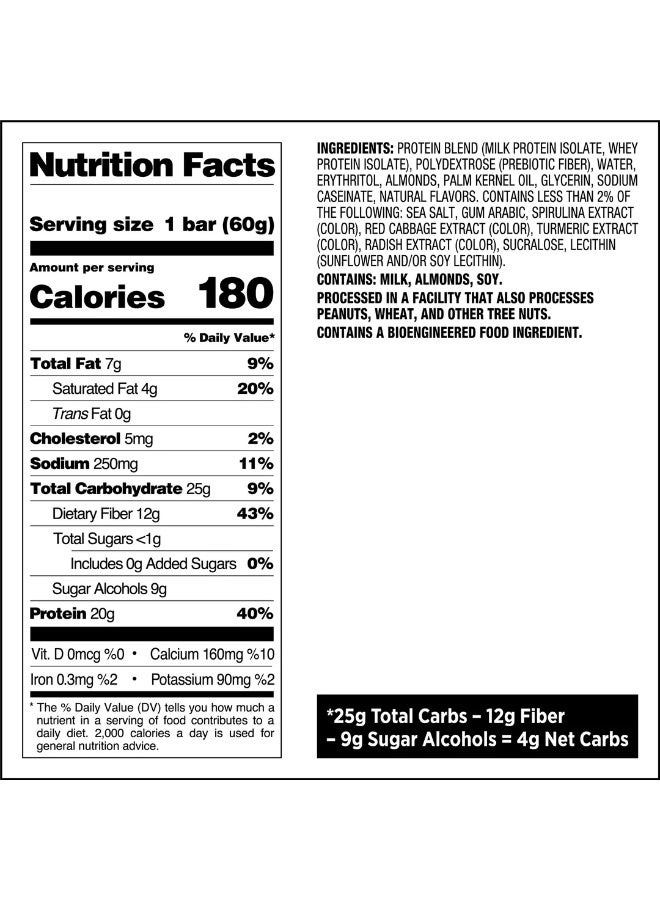 كويست بار بروتين بنكهة كعكة العيد ميلاد – 20 جم بروتين، منخفض الكربوهيدرات، خالي من الغلوتين – عبوة 12 بار (60 جم لكل بار) - Image 2