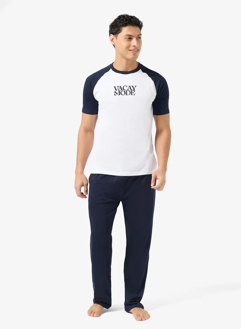 Regular fit tee and Pant set