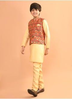LILPICKS Kurta Pajama Set with Nehru Jacket  - Image 2