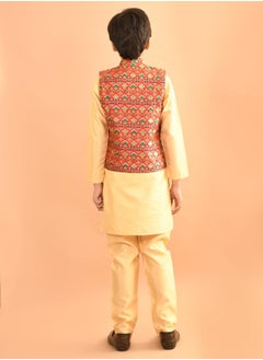 LILPICKS Kurta Pajama Set with Nehru Jacket  - Image 3