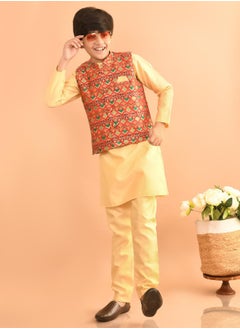 LILPICKS Kurta Pajama Set with Nehru Jacket  - Image 5