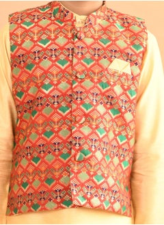 LILPICKS Kurta Pajama Set with Nehru Jacket  - Image 4