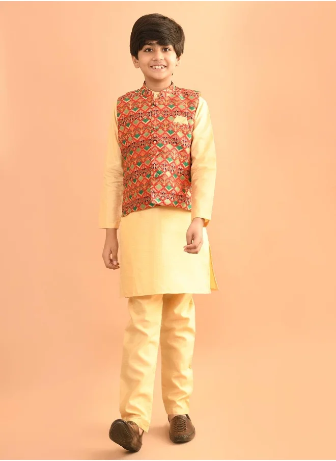 LILPICKS Kurta Pajama Set with Nehru Jacket