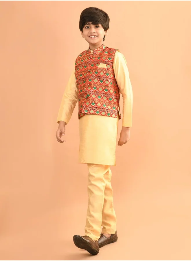 ليلك Kurta Pajama Set with Nehru Jacket