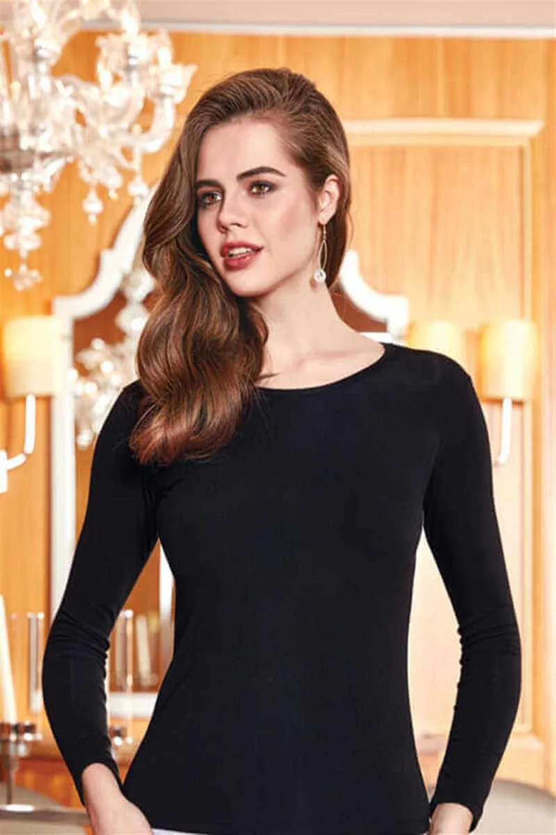 Berrak 8028 Thermal Women's Long Sleeve Crew Neck Undershirt Body Underwear