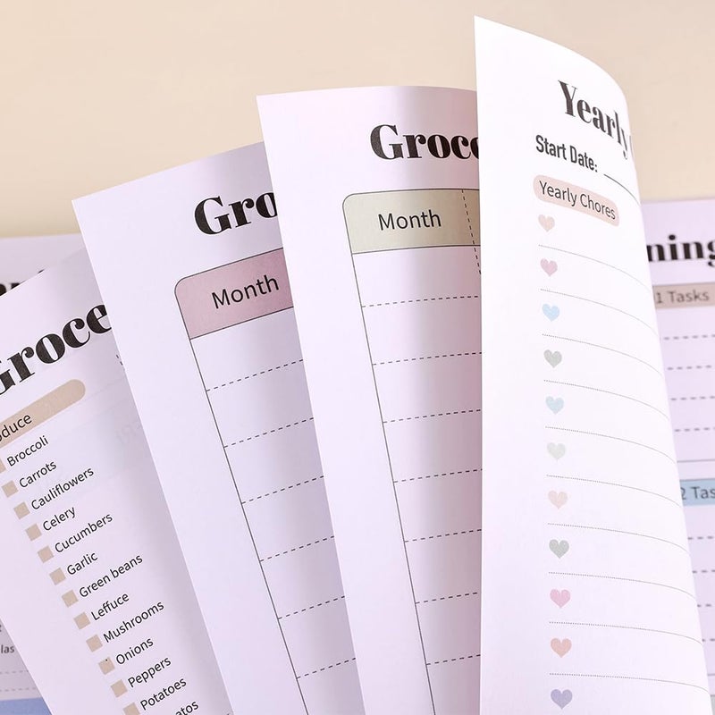 icceemee All-in-One Family planner Organizer & Home Management Binder: Calendar Scheduling, Finance Budget, Meal Planning & Grocery Lists, Cleaning Schedule, Activities & Health Tracker,For Busy Moms & Households - Image 5
