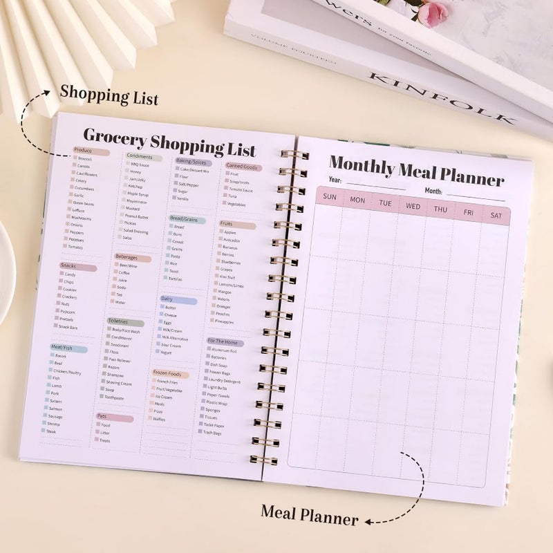 icceemee All-in-One Family planner Organizer & Home Management Binder: Calendar Scheduling, Finance Budget, Meal Planning & Grocery Lists, Cleaning Schedule, Activities & Health Tracker,For Busy Moms & Households - Image 2