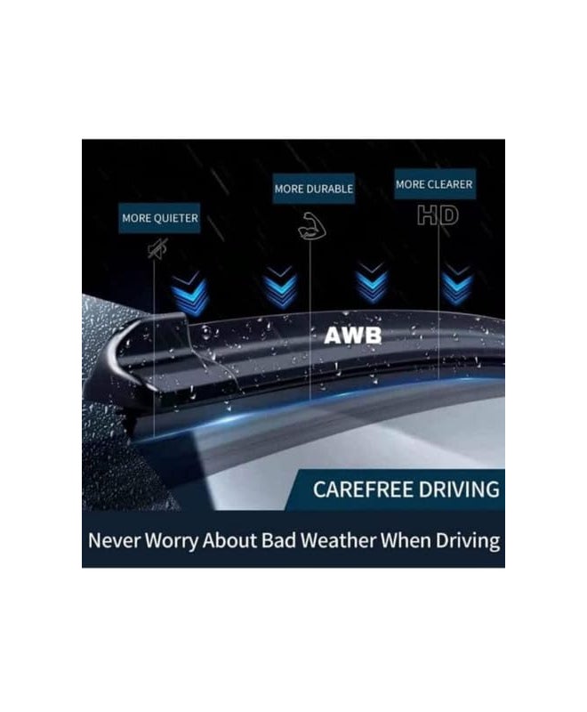 AWB® Wiper Blades Compatible with A6(2012-2019) Pack of 2 - Image 2