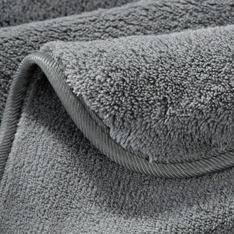 Microshine Microfiber QuickDry Bath Towels 2 Pack 70x140 cm 500 GSM Luxurious Soft Ultra Absorbent Grey - Image 5