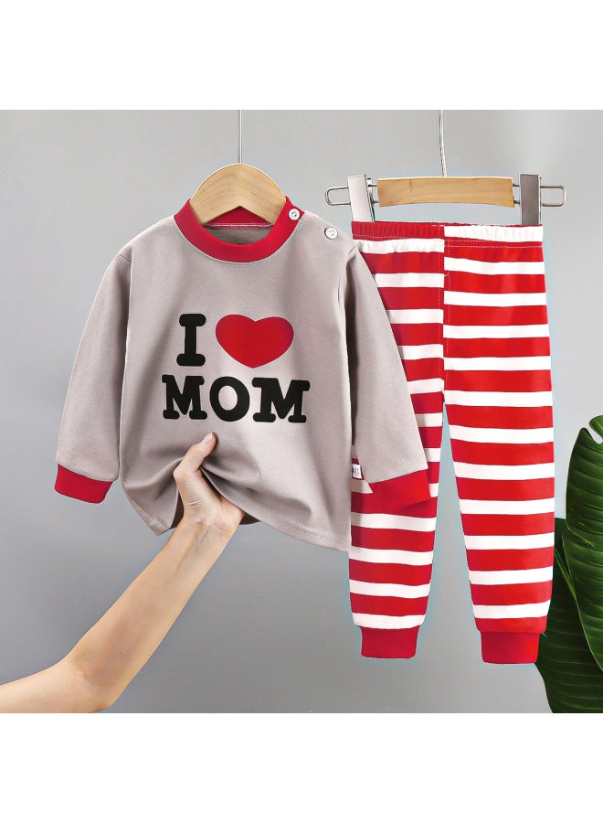 Children's Underwear Set Pure Cotton New Boys' Home Clothes Baby Girls' Autumn Clothes And Long Pants Kidsren's Clothing Processing And Customization