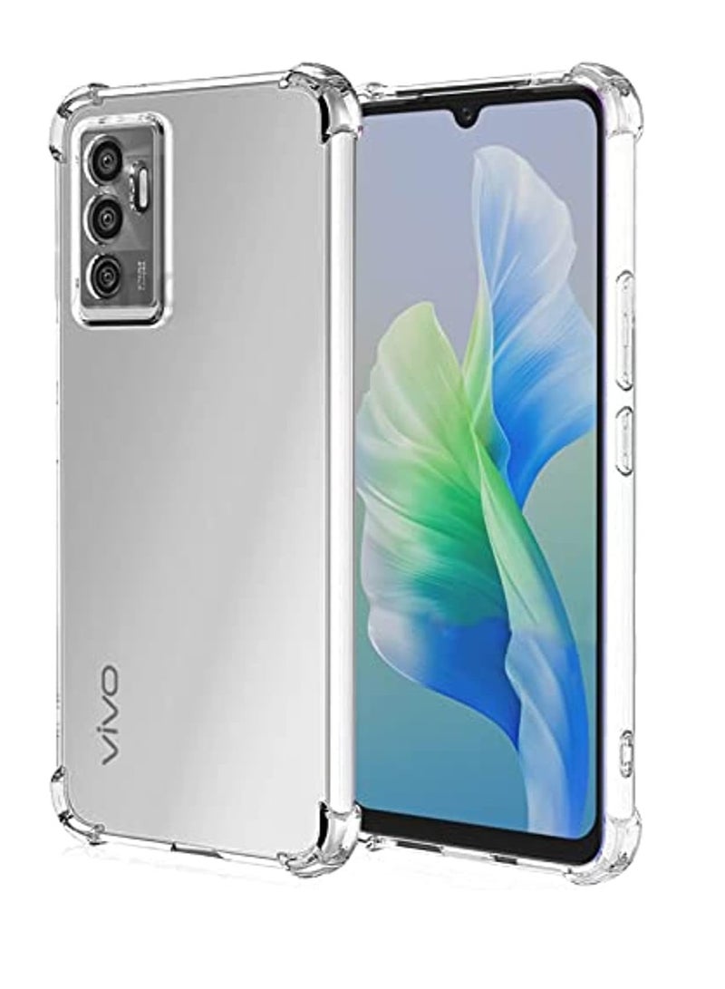 تين تك جراب شفاف بزوايا مضادة للصدمات من البولي يوريثين المقاوم للحرارة لموبايل فيفو V23e /  Vivo V23eمن تين تك – شفاف - Image 1