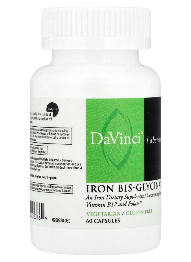 DaVinci Laboratories Iron Bis-Glycinate 60 Capsules  - Image 2