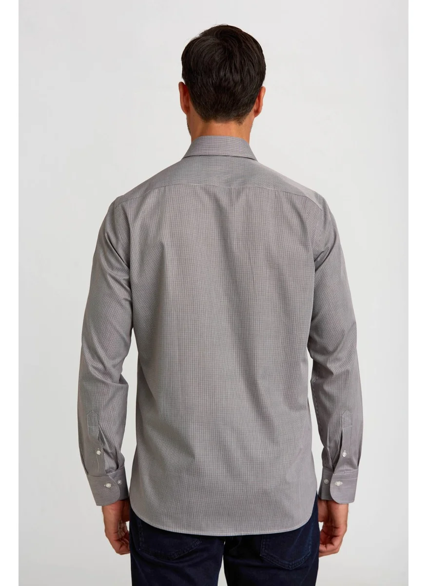 Bisse Men's Regular Fit Classic Shirt Brown GM23K232025_D11