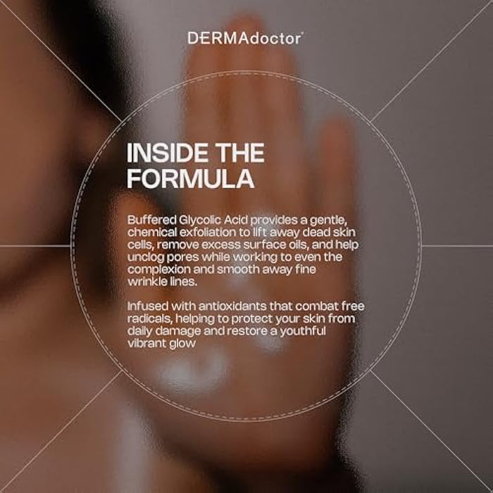 DERMAdoctor Glycolic Acid Exfoliating Face Wash - Anti-Aging, Antioxidant Enhanced Glycolic Acid Toner Facial Exfoliator to Address Fine Lines, Wrinkles, Dullness, Uneven Skin Tone, and Enlarged Pores - Image 4