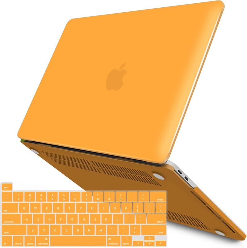 I Benzer Compatible with 2025 2024 M2 MacBook Pro 13 Inch Case 2025-2016 M1 A2338 A2289 A2251 A2159 A1989 A1706 A1708, Hard Shell Case & Keyboard Cover for Mac Pro 13, Marigold, T13MAGD+1A - Image 1