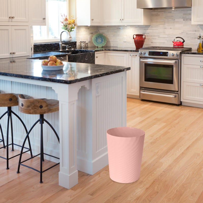 VKPLITE Small Plastic Trash Can - 1.8 Gallon - Pink - Wastebasket Garbage Can Container - Image 3