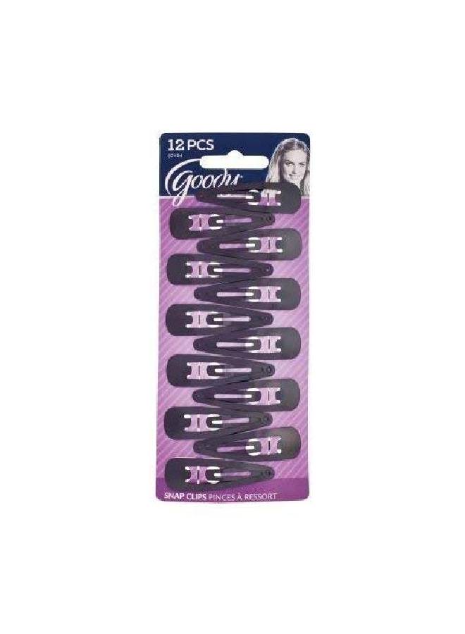 Goody Womens Classics Contour Clips Black 12 Count - Image 1