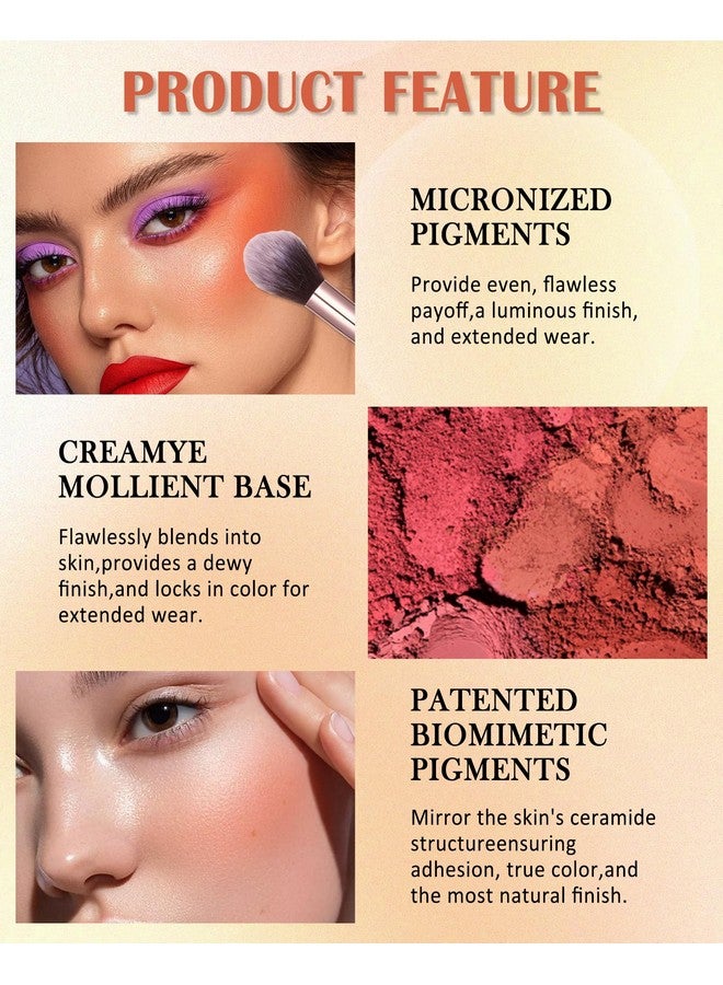 ليسديفيو مجموعة لوحة أحمر الخدود غير اللامعة للوجه مع فرشاة - 6 ألوان عالية الصبغة، بودرة خدود حريرية معدنية قابلة للمزج، بودرة كونتور للخدود، مستحضر تجميل للوجه يدوم طويلاً، هدية مكياج عيد الميلاد للنساء والفتيات - مجموعة 02 - Image 4