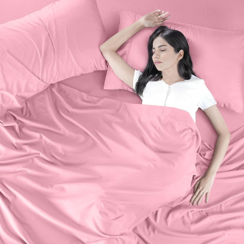 Utopia Bedding King Bed Sheets Set - 4 Piece Bedding - Brushed Microfiber - Shrinkage and Fade Resistant - Easy Care (Crystal Pink) - Image 3