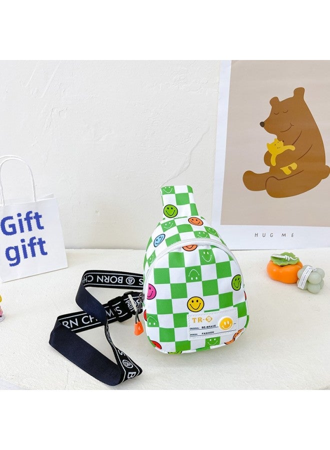 2023 حقيبة أطفال عصرية للأولاد والبنات حقيبة كروس صغيرة على شكل صدر للأطفال حقيبة خصر للأطفال حقيبة سفر خفيفة الوزن - اللون: أخضر - Image 1