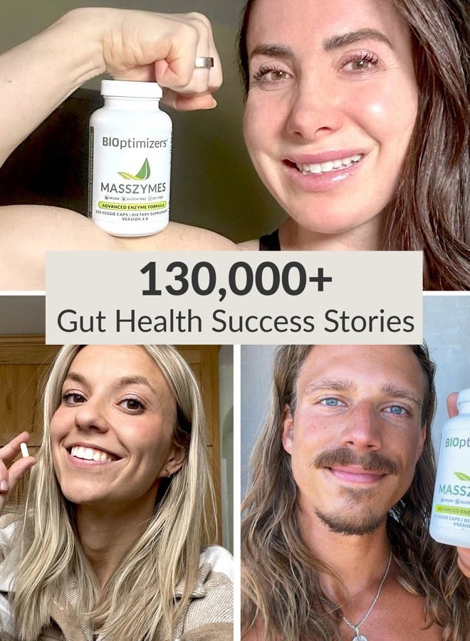 BIOptimizers MassZymes - Complete Digestive Enzymes Supplement for Gut Health - Bloating Relief for Men and Women - Lipase Amylase Bromelain Digestive Enzymes (250 Capsules) - Image 5