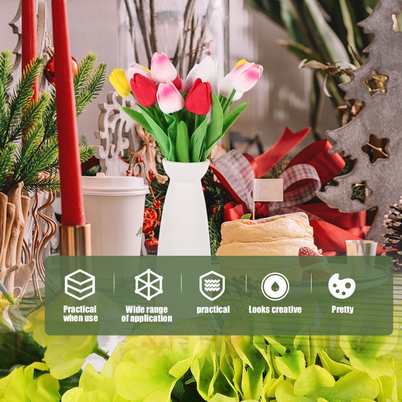🏠 باقة زهور صناعية أنيقة ديكور منزلي للحفلات والفعاليات قابلة لإعادة الاستخدام للحرف اليدوية - Image 5