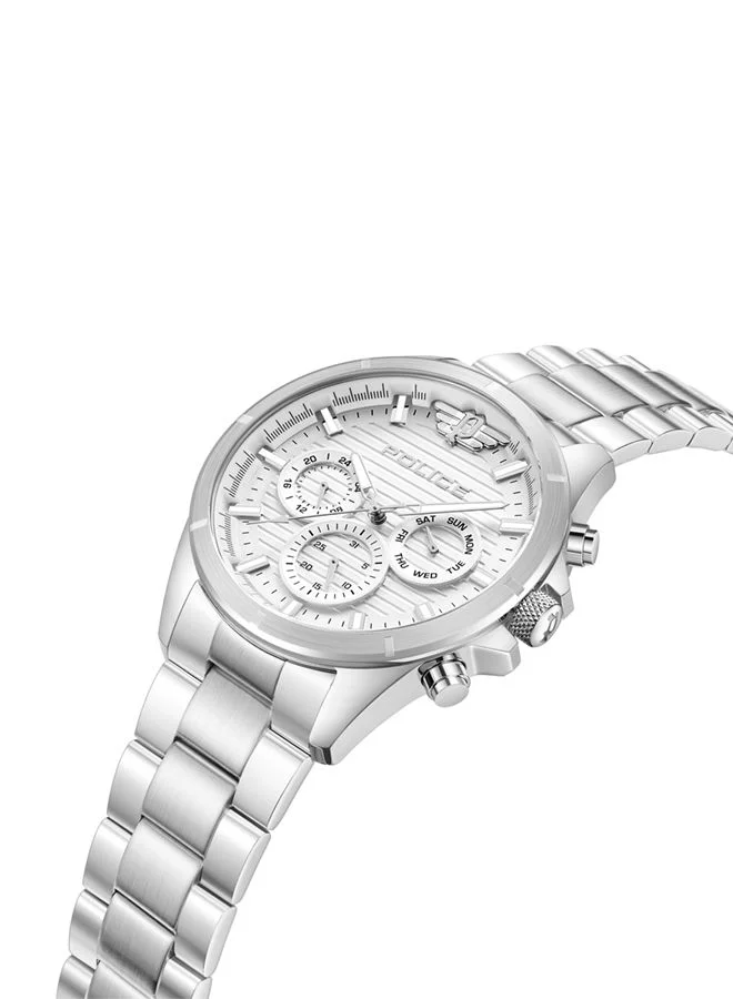 بوليس Malawi 45mm Men's Multifunction Watch with Stainless Steel Bracelet