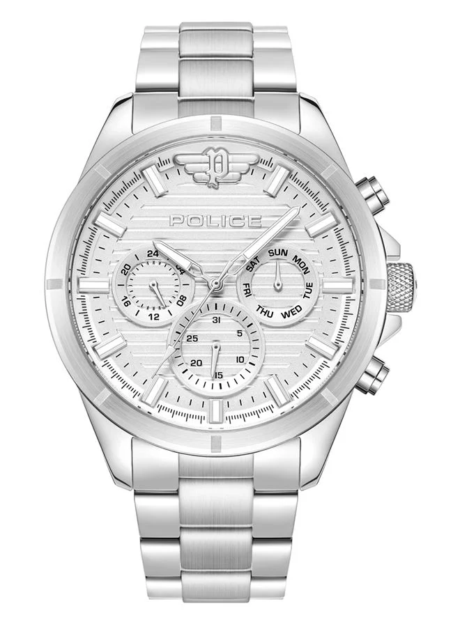 بوليس Malawi 45mm Men's Multifunction Watch with Stainless Steel Bracelet