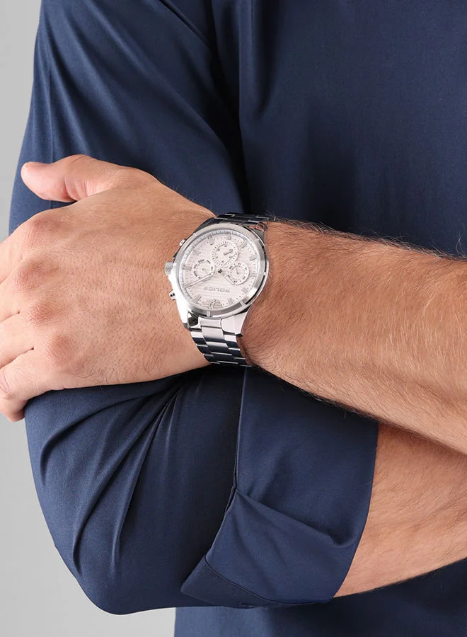 بوليس Malawi 45mm Men's Multifunction Watch with Stainless Steel Bracelet