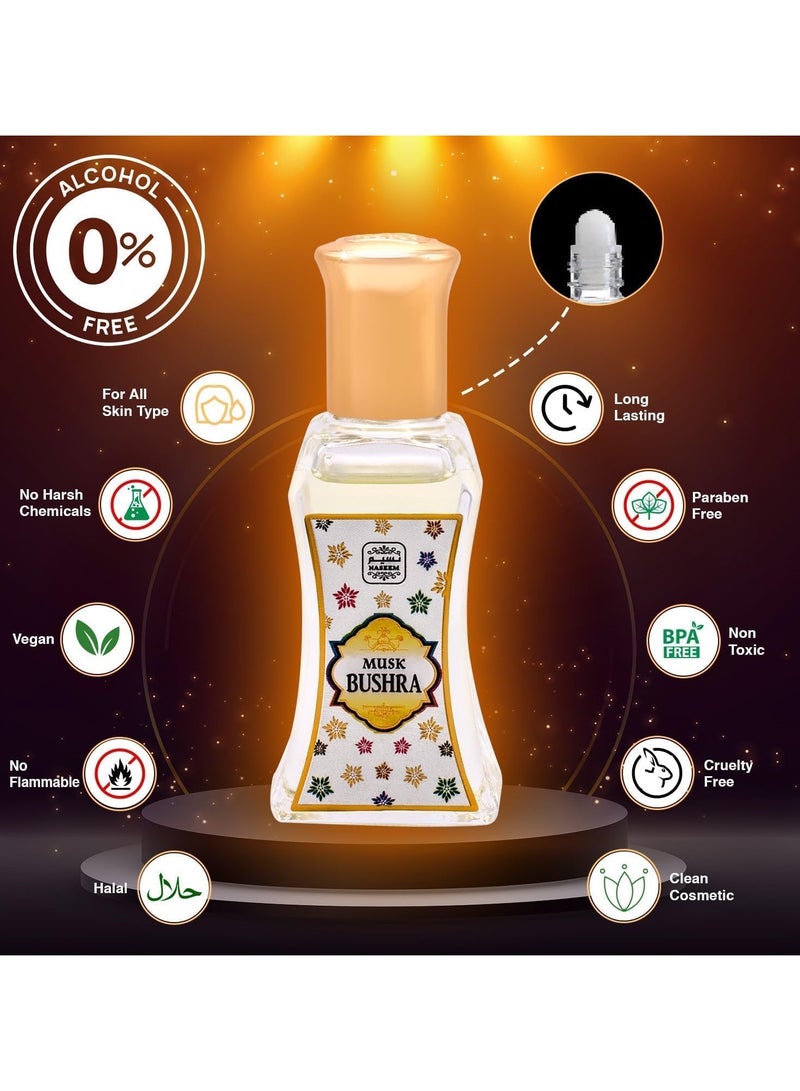 Naseem Perfumes Bushra Roll On Perfume Subtle Tone Eau De Parfum For Men & Women 24 ml - Image 3